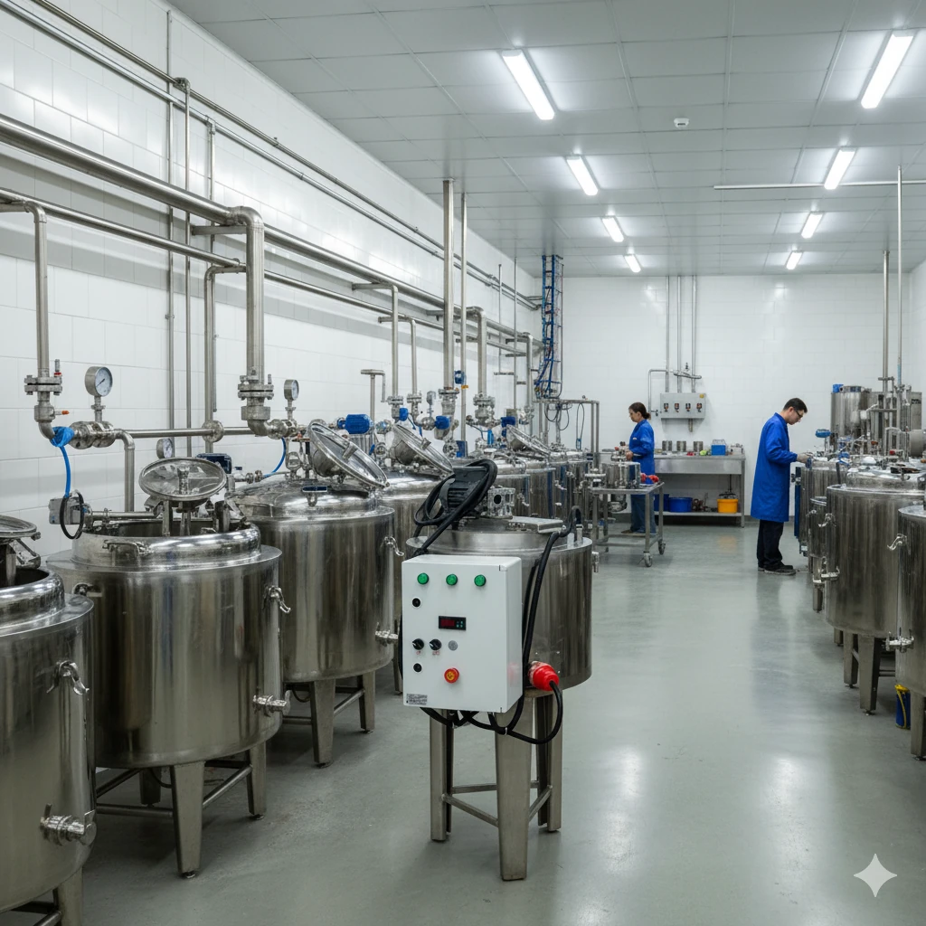 Candes CAN-PZ9200 50 LT Çift Cidarlı Isıtıcılı Kozmetik Karıştırma Kazanı